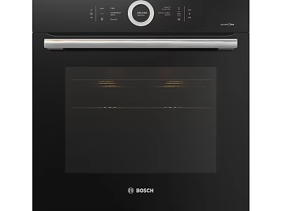 Bosch Built In Black Oven With Control Panel And Heating Elements 3d model