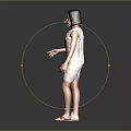 3D Male Character In Sleeveless Top Shorts And Sandals Against Dark Gradient Background