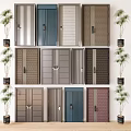 Various Modern Security Doors With Different Color Options And Stylish Panel Designs 3d model