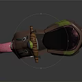 Vibrant Copper Pink Green Scooter With Black Seat And Stylish Design