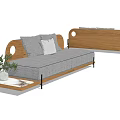 modern double sofa leisure sofa 3d model
