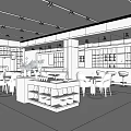 Modern reception area Sales office Reception area 3d model