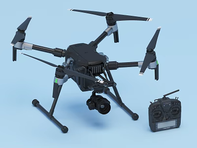 Smart Machine Advanced Drone With Camera And Remote Controller System 3d model