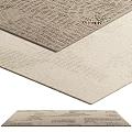 Square Rugs With Beige And Brown Woven Texture For Modern Home Decor