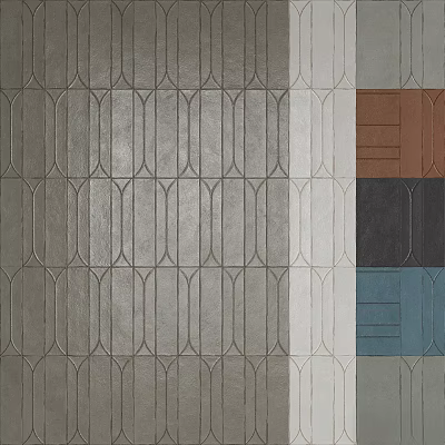 Decorative Components Tiles With Various Colors Textures And Geometric Patterns For Wall Or Floor 3d model