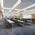 Modern multi-function hall 3d model