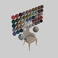 Elegant Beige Fabric Armchair With Tufted Backrest And Gold Metal Legs