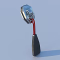 Household Tool With Silver Metal Head Red String And Black Base Design