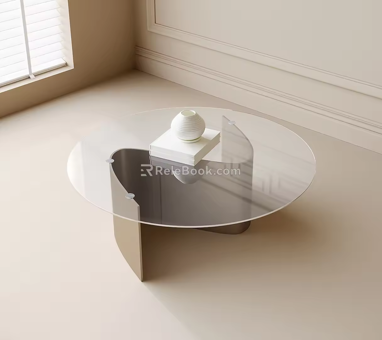 Modern round coffee table 3d model