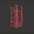 Intricate Architectural Ornament With Lattice Design Golden Accents And Blue Details