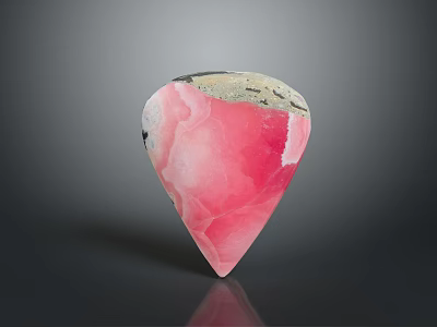 Wood Stone Decorative Element With Pink White Natural Texture And Unique Shape Design 3d model