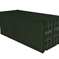 modern container green container terminal container 3d model