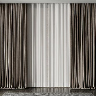 Modern Curtains 3d model