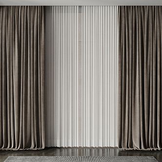 Modern Curtains 3d model