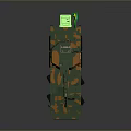 Armored 6 Wheeled Military Vehicle With Green Orange Camouflage Turret Cannon And Brazilian Flag