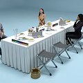Commercial Art Equipment With Colorful Paint Palette Brushes And Easels Supplies