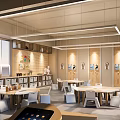 Modern School Classroom Interior With Tables Chairs Whiteboard Large Windows Bookshelves And Wall Art