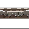 Modern Public Office Area Interior Design With Conference Table Green Plants And Office Chairs