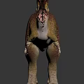 Vibrant Colored Dinosaur Character With Open Mouth Standing Pose 3D Render