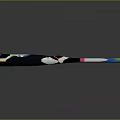 Modern Baseball Bat With Abstract Colorful Patterns And Multi Colored Grip