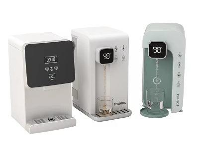 Modern Electric Water Dispensers with Digital Temperature Display for Daily Home Use 3d model