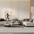 Modern Sofa Coffee Table Combination Sofa Combination 3d model