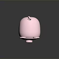 Pink Piggy Bank 3D Model With Smiling Face And Big Black Eyes
