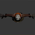 3D Fantasy Character With White Hair Orange Scarf Brown Outfit And Red Boots