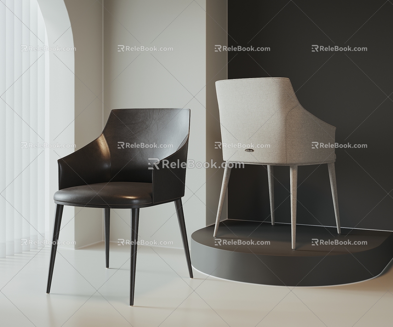 Modern leisure chair single chair 3d model