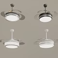 Modern Ceiling Fans With Lights In Different Designs For Home Decor 3d model