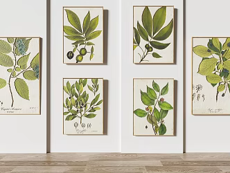 Nordic Plant Painting Decorative Hanging Painting 3d model