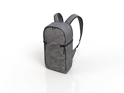 Gray Modern Backpack With Adjustable Straps And Durable Fabric For Daily Use 3d model