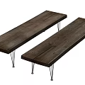 Modern Outdoor Table Outdoor Log Long Table Tea Table 3d model