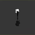 Modern Tactical Rifle With White Optic Sight Black Body And Detachable Magazine