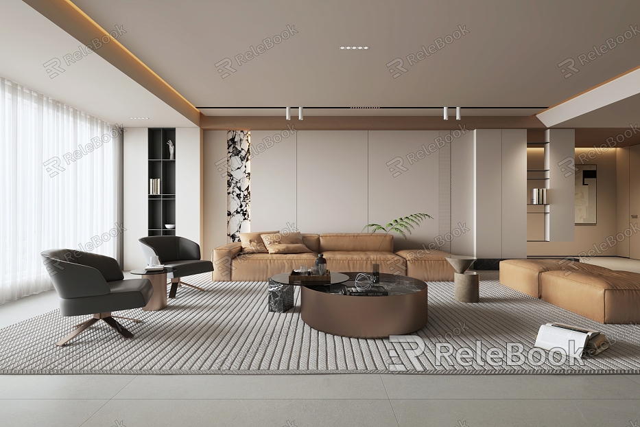 modern living room home living room model