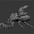 Game Movie Character With Skull Head Intricate Wings And Sharp Claws Design