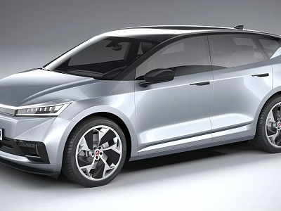 Silver Modern Compact SUV With Sleek Exterior Design And Stylish Alloy Wheels 3d model