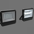Black LED Spotlight Floodlight With Bright LED Beads And Adjustable Metal Bracket Design 3d model