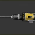 Yellow And Black Cordless Drill With Ergonomic Handle And KR Rechargeable Battery