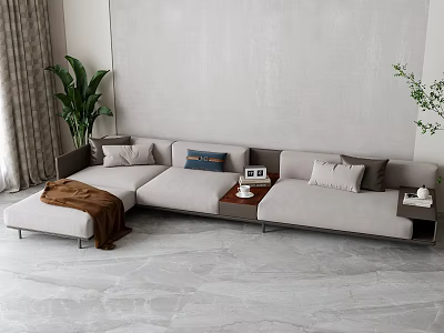Modern Multiplayer Corner Sofa 3d model