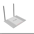 Two TP Link White Wireless Routers With External Antennas For Home Network Systems