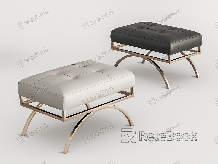 Modern sofa stool footrest model