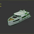 Luxury Modern Yacht Design With White Hull Wooden Deck And Large Windows