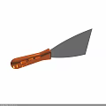 Durable Metal Spatula with Orange Handle for Kitchen Cooking Utensils