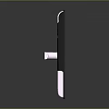 Modern Smart Door Lock Hardware Tool With Fingerprint Recognition And Black Pink Design