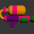 Colorful Plastic Toy Water Gun With Multicolored Design For Kids Playtime Activities