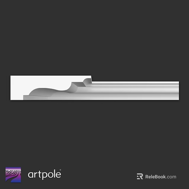 Decorative Architectural Component With Smooth Surface And Layered Linear Design For Home Decoration 3d model 
