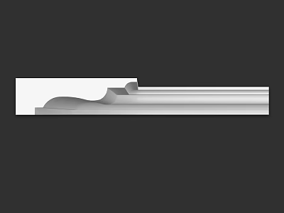 Decorative Architectural Component With Smooth Surface And Layered Linear Design For Home Decoration 3d model