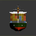 Container Ship With Colorful Containers And Multiple Deck Cranes