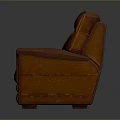 Brown Leather Multi Seater Sofa With Comfortable Backrest And Armrest Design